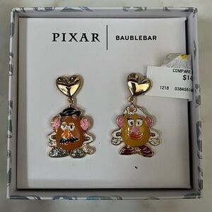 Pixar BaubleBar Toy Story Mr/Mrs Potato Head Earrings Drop Gold Hearts